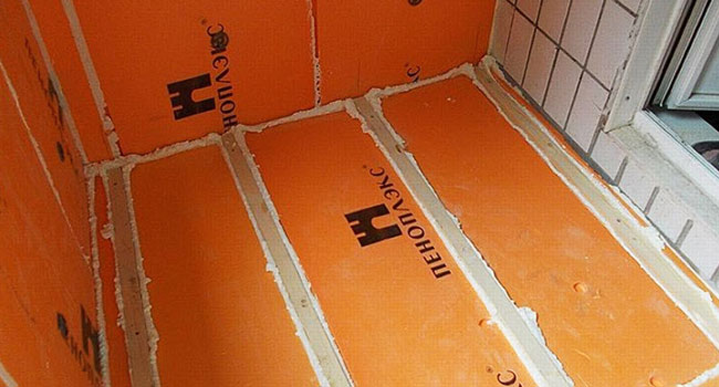 Обустройство пола на лоджии с теплоизоляцией